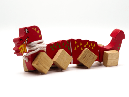 Drache aus Holz - Kinderspielzeug aus Sri Lanka