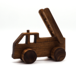 Rollspielzeug ‚Feuerwehrauto‘ aus Akazienholz