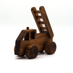 Rollspielzeug ‚Feuerwehrauto‘ aus Akazienholz