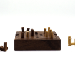 Mühle-Spiel aus Sheesham-Holz