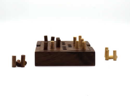 Mühle-Spiel aus Sheesham-Holz