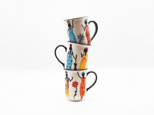 Kaffeebecher "African Ladies", gerade Form