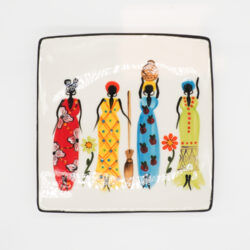 Eckiger Teller „African Ladies“