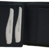 Geldbörse aus Nappaleder, Navy mit Welle (9 x 10 x 2 cm) – Bild 2