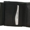 Geldbörse aus Nappaleder, Schwarz mit Welle (9 x 10 x 2 cm) – Bild 3