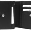 Geldbörse aus Nappaleder, schwarz  (14 x 10 x 2,5 cm) – Bild 3