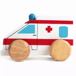 Holzauto „Rettungsdienst“