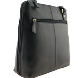 Handtasche aus Nappaleder (24 x 26 x 7,5), verfügbar in den Farben schwarz und salbei