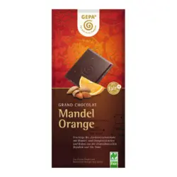 Bio Schokolade Mandel Orange, 100 g