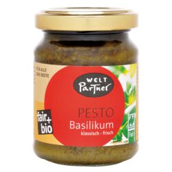 Pesto Basilikum, bio°, Naturland Fair, 125g, vegetarisch – klassisch-frisch