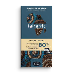 ffairafric Schokolade 80%, Fleur de Sel, Dunkle Schokolade & Fleur de Sel, bio°, 80g, vegan