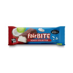 fairBITE Kokosriegel mit Edelbitter-Schokolade überzogen, bio°, 40g, vegan